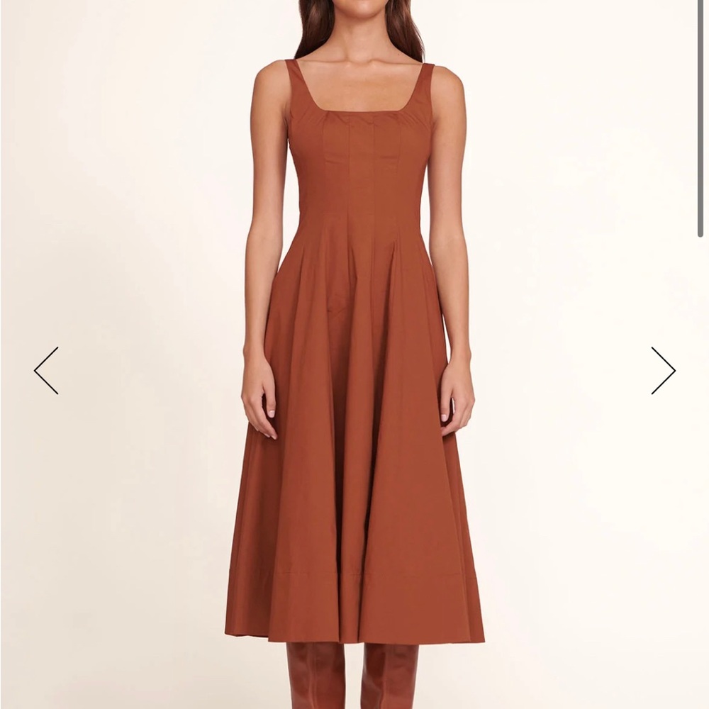 STAUD WELLS DRESS TAN